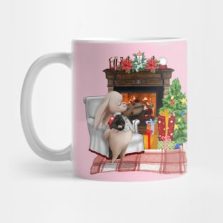 Playing violin on Christmas eve Mug